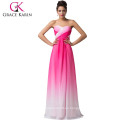 Grace Karin Vestidos de noche sin tirantes de la gasa del color del gradiente del amor sin tirantes CL6173-1 #